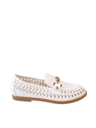 Бели дамски мокасини с перфорация GAUDI (SKU)V5364570