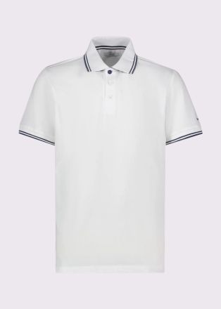 White men's polo shirt - elegant and stylish! GAUDI (SKU)511GU64021
