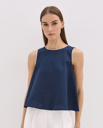 Дамски Cropped top с контрастни детайли ACCESS FASHION (SKU) 2132