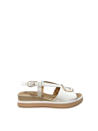 White Women's Platform Sandal - Everyday Comfort REPO(SKU)82259