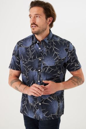 Elegant floral short sleeve shirt GARCIA (SKU) O41092