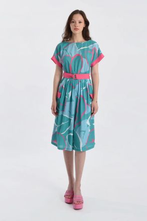 Women's dress in mint color - style and comfort MOLLY BRACKEN (SKU) RLR102BE