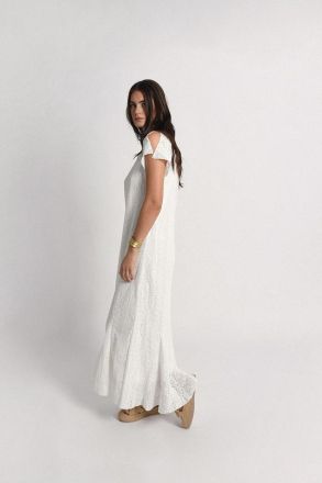 Long women's dress made of fine lace MOLLY BRACKEN (SKU) TR168BBP
