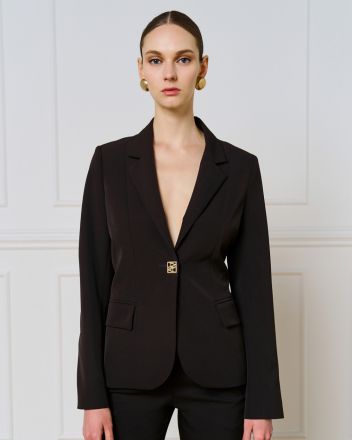 Елегантно дамско сако с монограмно копче - стил и комфорт ACCESS FASHION (SKU) 1041