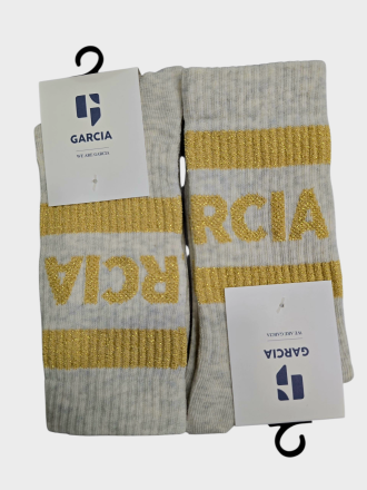 Women's socks with logo text GARCIA in gold (SKU) Z0028-6103