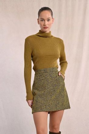 Jacquard mini skirt with high waist MOLLY BRACKEN (SKU) P1821BDH