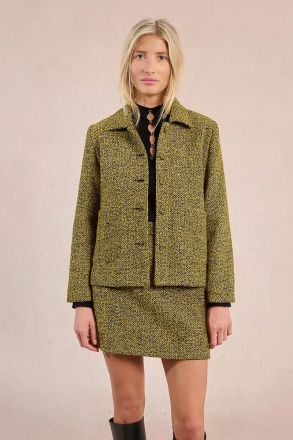 Women's short jacquard jacket - style and elegance MOLLY BRACKEN (SKU) P1858DH