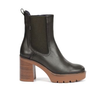 Dark green heeled boots - elegant and stylish!DORKING (SKU)9653
