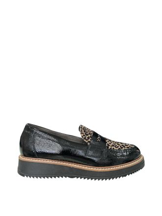 Black animal print loafer - Elegant and comfortable!PITILLOS (SKU)10762