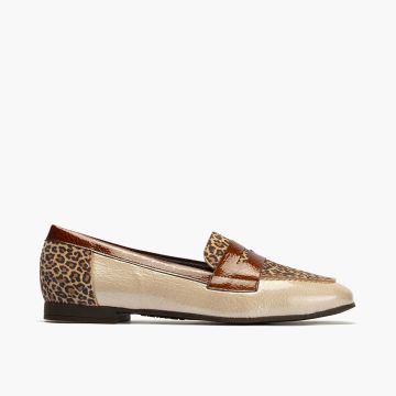 Beige animal print loafers - Autumn elegance!PITILLOS (SKU)10870