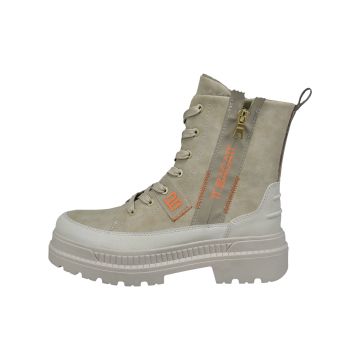 Beige women's sneakers with orange accent - comfort and style!TT.BAGATT(SKU)5221