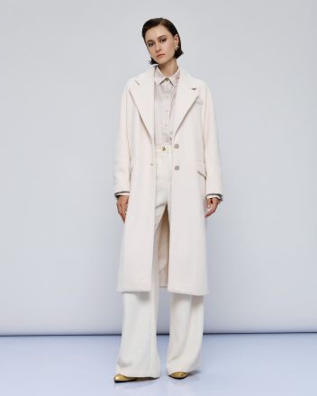 Елегантно Пухкаво Палто с Ревер - Дълго и Стилно ACCESS FASHION (SKU) 9003