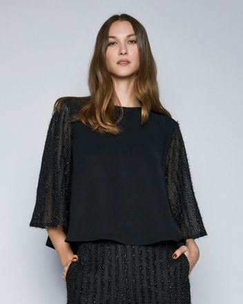 Елегантна блуза с лурекс-нежна прозрачност и блясък ACCESS FASHION (SKU) 2161