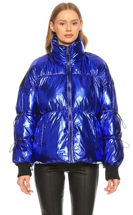 Дамско Олекотено яке - топло с цветен акцент DERHY (SKU) A180004