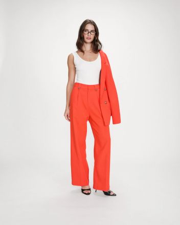 PIERRE Дамски панталон с висока талия и басти - елегантен комфорт GRACE & MILA (SKU) 13008