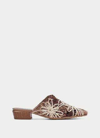 Кафяви шарени дамски чехли със затворени пръсти HISPANITAS (SKU)264840