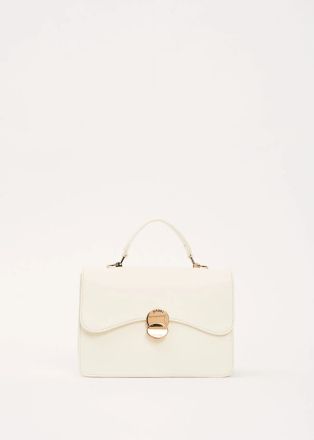 White women's bag with top handle and shoulder strap GAUDI (SKU) 12480