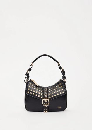 Black women's bag - mini model with studs GAUDI (SKU) 12813