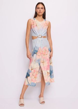 Елегантна флорална миди рокля - перфектният избор GAUDI (SKU) 611FD15038