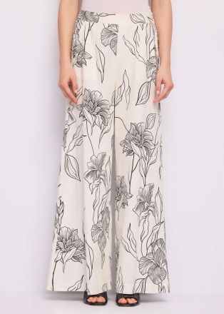 Флорални панталони с висока талия - елегантност и комфорт GAUDI (SKU) 611FD25020