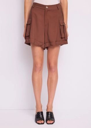 Дамски карго къси панталони от вискоза - удобство и стил GAUDI (SKU) 611FD25014