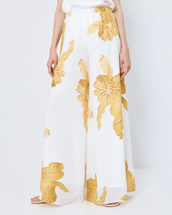 Дамски флорални панталони с висока талия и свободен крачол ACCESS FASHION (SKU) 5100