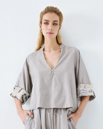 Елегантна дамска блуза с 3/4 ръкави - стил и комфорт ACCESS FASHION (SKU) 2023