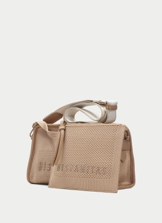 Бежова чанта през рамо с лого - елегантна и стилна!HISPANITAS (SKU)264547