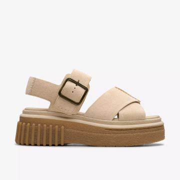 CLARKS Beige Women's Casual Sandals (SKU)26181202