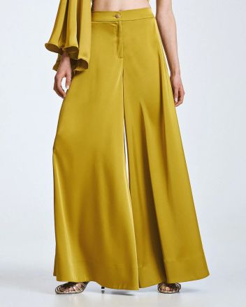 Сатенен панталон "Горчица" - елегантен комфорт за всеки ден ACCESS FASHION (SKU) 5155