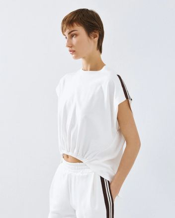 Асиметрична Дамска Блуза с Къси Ръкави ACCESS FASHION (SKU) 2107