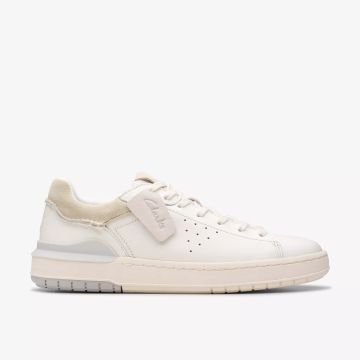 Men's white casual sneakers - sporty-elegant, comfortable, high quality!CLARKS (SKU)26181325