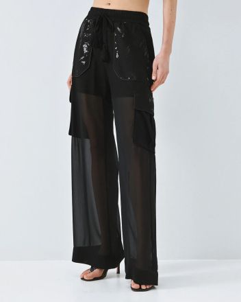 Тренди Дамски Карго Панталон с Прозрачен Крачол – Модерна Визия ACCESS AFSHION (SKU) 5000