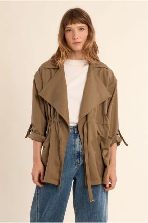 Дамско Леко Яке с Колан за Вталяване - Елегантно и Удобно MOLLY BRACKEN (SKU) T2239EP