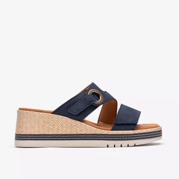 Дамски чехли на платформа в индиго - стилни, удобни и модерни!!!CLARKS (SKU)26186699