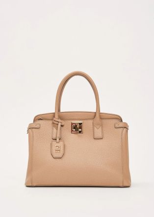 Ladies' elegant brown bag - modern design GAUDI (SKU) 12710