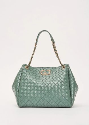 Women's knitted green eco-leather bag - Style and comfort every day GAUDI (SKU) 12850