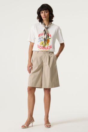 Women's stylish high-waisted shorts in sand color GARCIA (SKU) Q260143