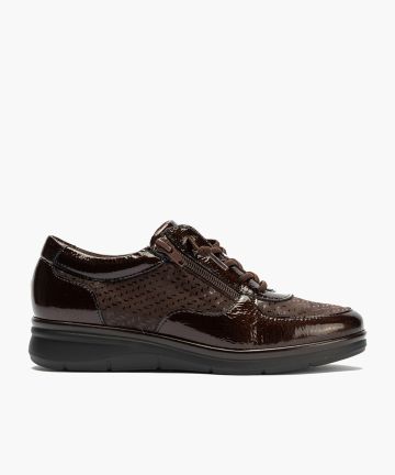 Women's casual comfortable dark brown shoes - style and comfort for every day PITILLOS (SKU)11501.