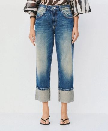 Women's straight leg jeans, high waist - Classic and comfortable ACCESS FASHION (SKU)64-5303