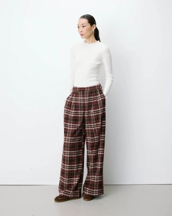Women's elegant plaid pants for office and everyday wear GRACE&MILA (SKU)13036
