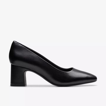Дамска класическа обувка в черен цвят на ток!!!CLARKS (SKU)26183032
