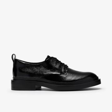 Дамски елегантни лачени обувки с връзки, черни, за офис и повод!!!CLARKS (SKU)26327264