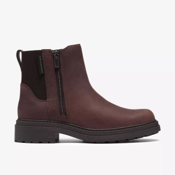 Women's casual ankle boots in dark brown – Comfort and style for every day. CLARKS (SKU) 26327123
