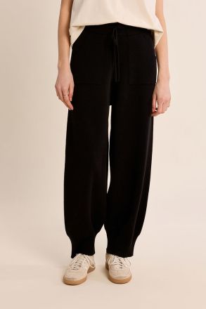 Дамски панталон тип Jogger от фино плетиво в черно MOLLY BRACKEN (SKU) BT212EH