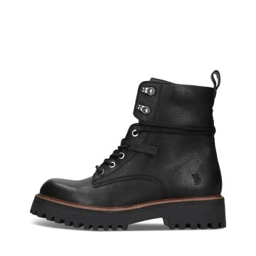 Дамски черни кожени кубинки с връзки.SALAMANDER (SKU) AUX32