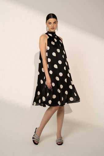 Women's pleated polka dot dress LE SARTE DEL SOLE (SKU) 3465