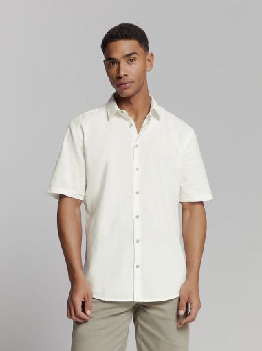 Men's Linen Shirt with Short Sleeves - Style and Comfort NO EXCESS (SKU) 27480321SN