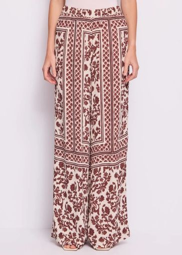 Women's trousers with floral print and elastic GAUDI (SKU)511FD25013