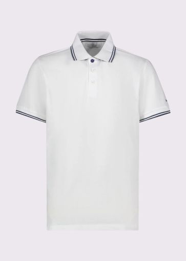 White men's polo shirt - elegant and stylish! GAUDI (SKU)511GU64021